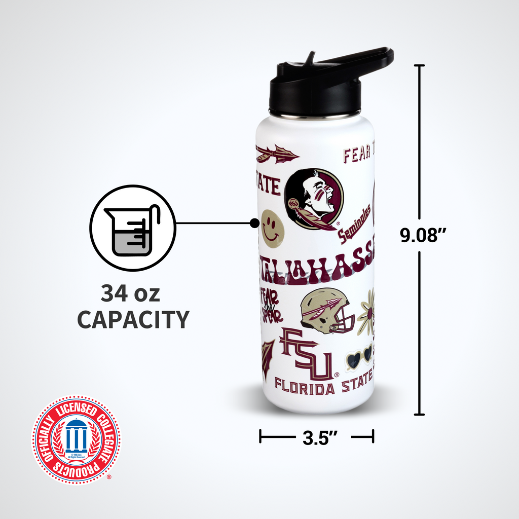 34oz Team Spirit Water Bottle I |  Florida State University