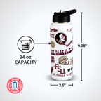 34oz Team Spirit Water Bottle I |  Florida State University