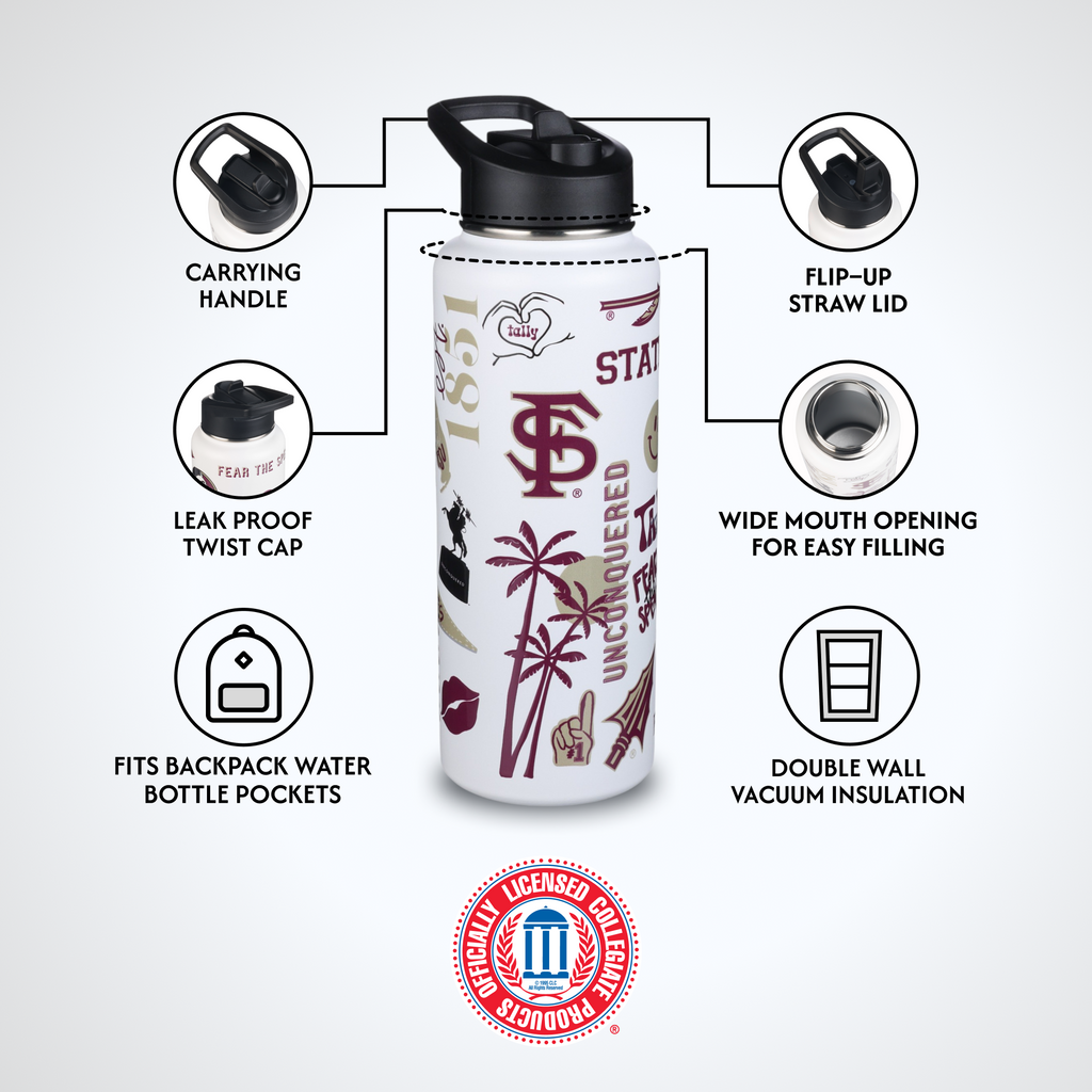 34oz Team Spirit Water Bottle I |  Florida State University