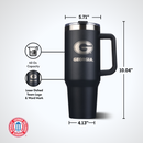 40oz Black Tumbler Lazer Engraved I |  University Of Georgia