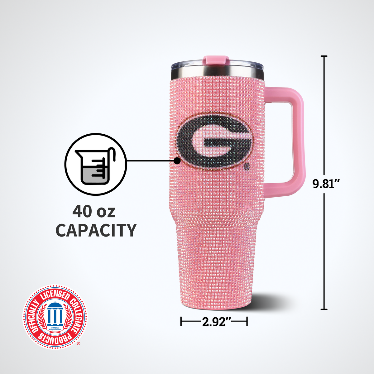 40oz Pink Bing Tumbler I |  University Of Georgia