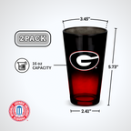 2-Pack Ombre Pint Glasses I |  University Of Georgia