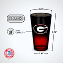 2-Pack Ombre Pint Glasses I |  University Of Georgia