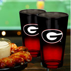 2-Pack Ombre Pint Glasses I |  University Of Georgia