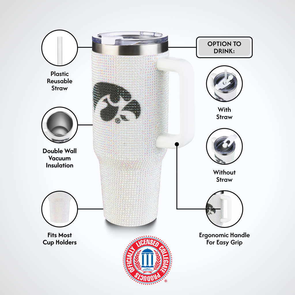 40oz Bling Colossal Tumbler | University of Iowa