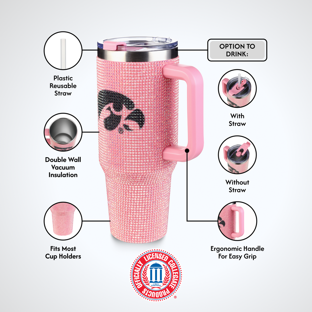 40oz Pink Bing Tumbler I |  University Of Iowa