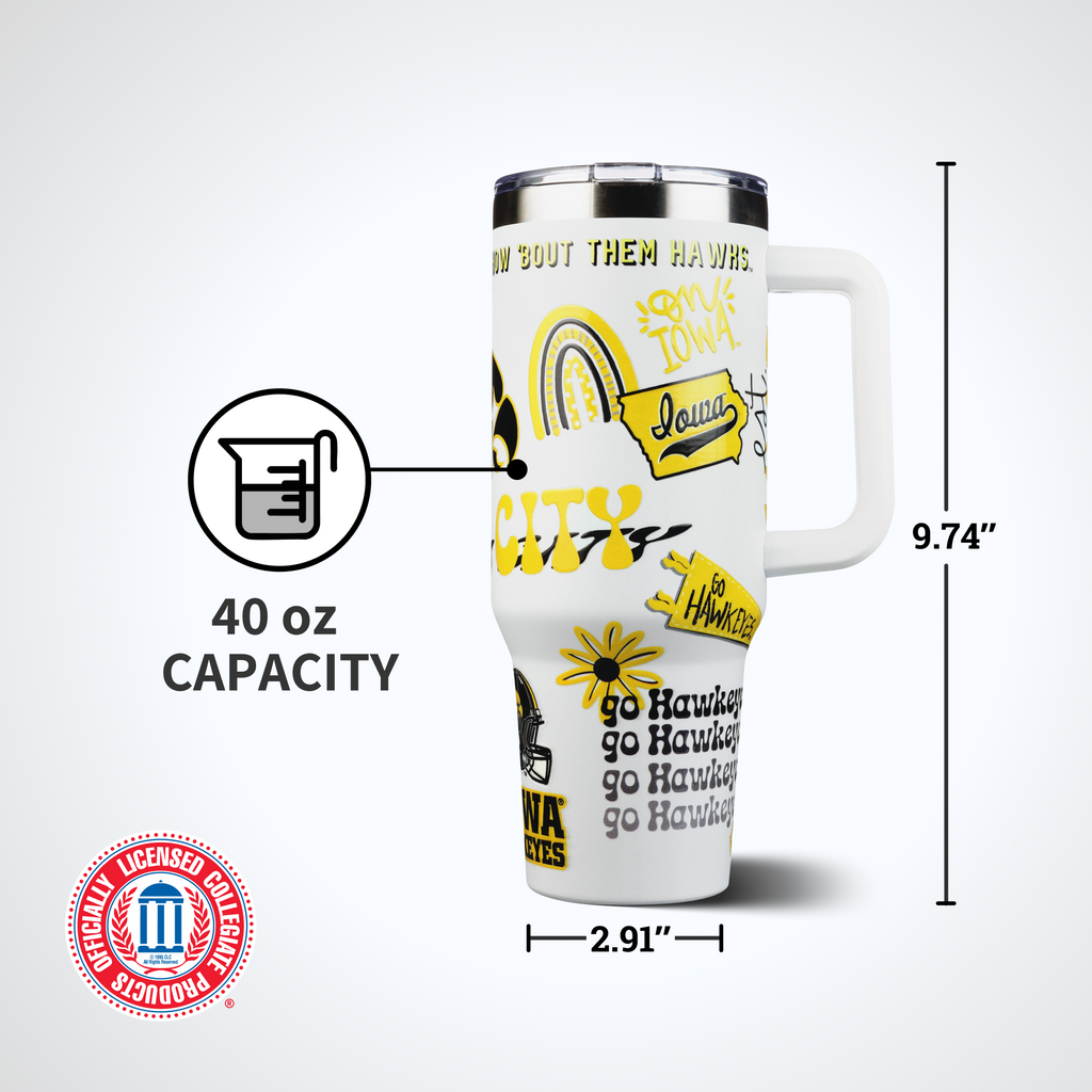 40oz Team Spirit Tumblers I |  University Of Iowa