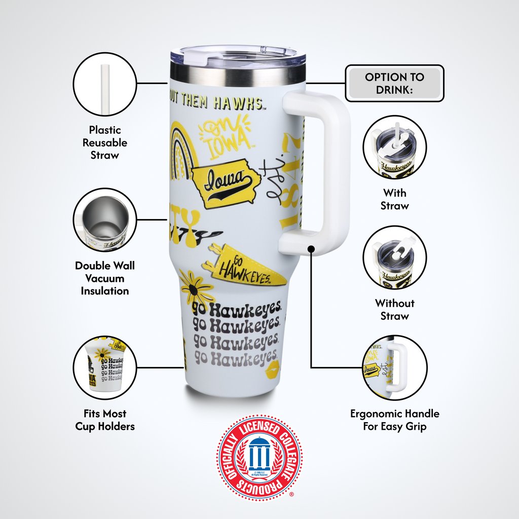 40oz Team Spirit Tumblers I |  University Of Iowa
