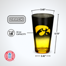2-Pack Ombre Pint Glasses I |  University Of Iowa