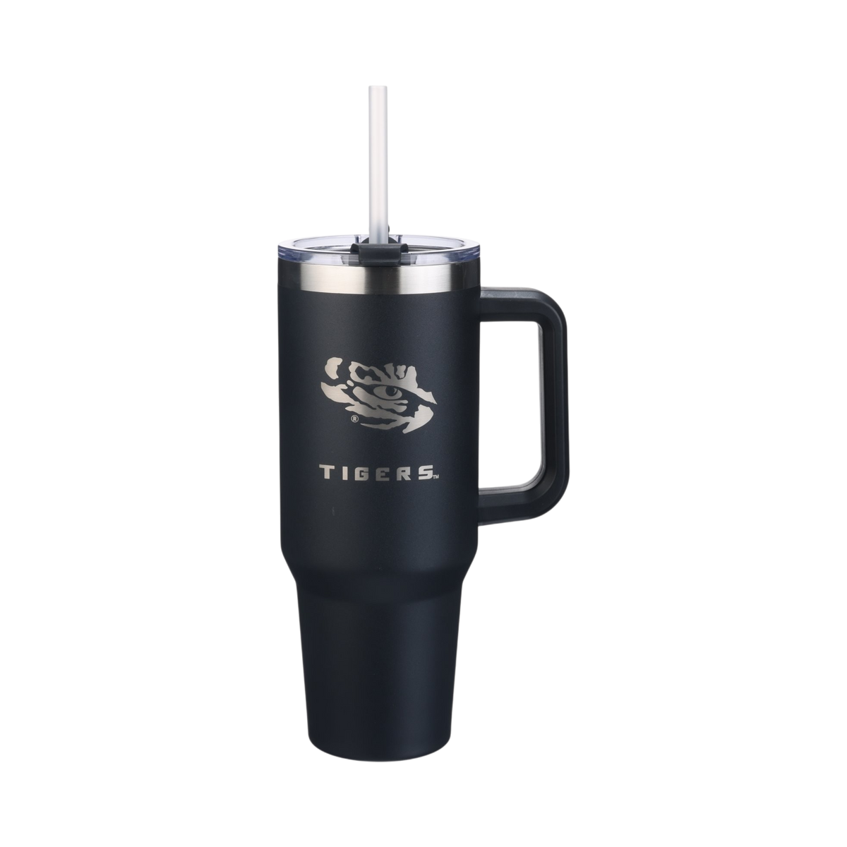 40oz Black Tumbler Lazer Engraved I |  Louisiana State University