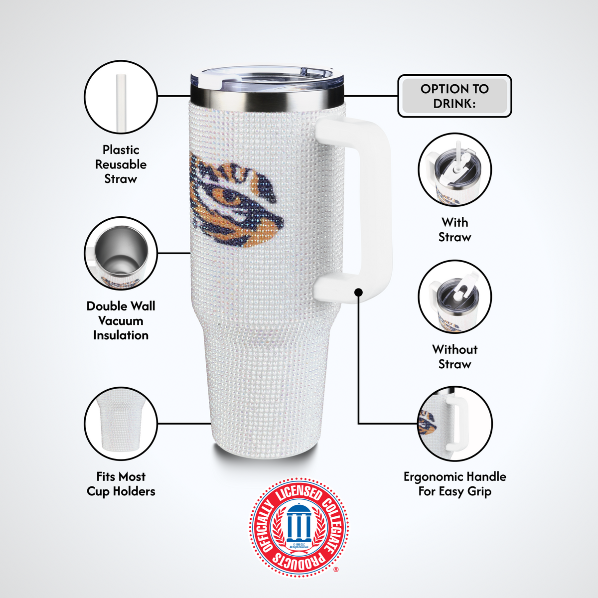40oz Bling Colossal Tumbler | Louisiana State University