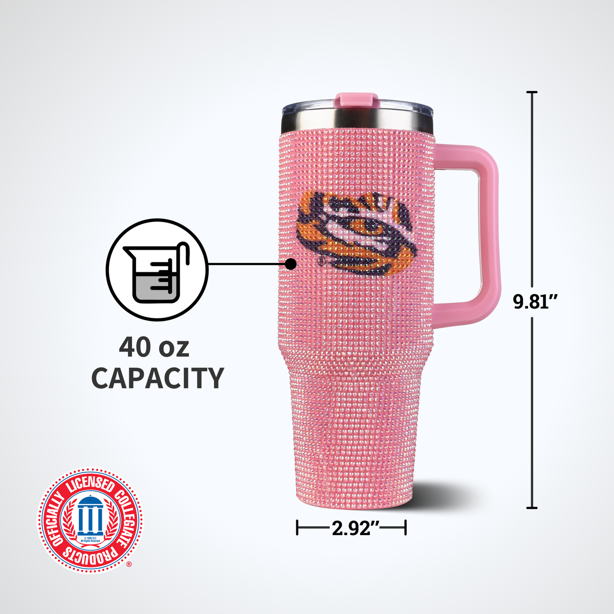 40oz Pink Bing Tumbler I |  Louisiana State University