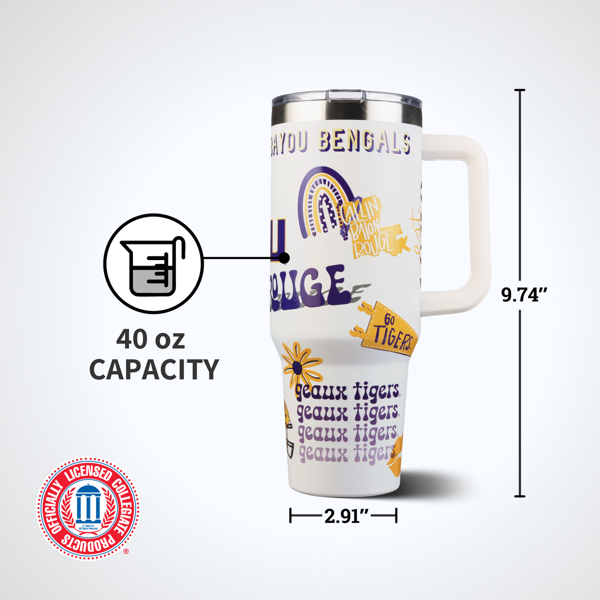 40oz Team Spirit Tumblers I |  Louisiana State University