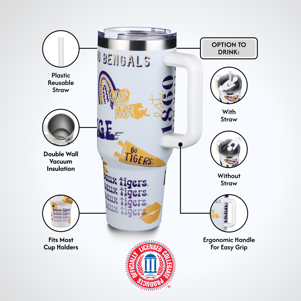 40oz Team Spirit Tumblers I |  Louisiana State University