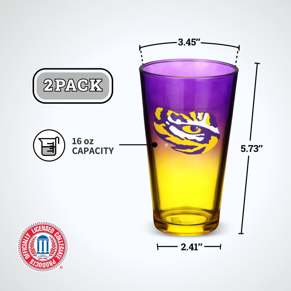 2-Pack Ombre Pint Glasses I |  Louisiana State University