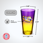 2-Pack Ombre Pint Glasses I |  Louisiana State University