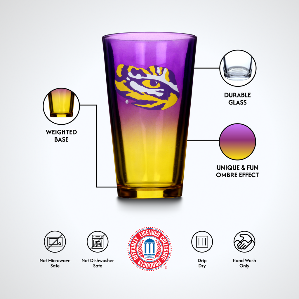 2-Pack Ombre Pint Glasses I |  Louisiana State University