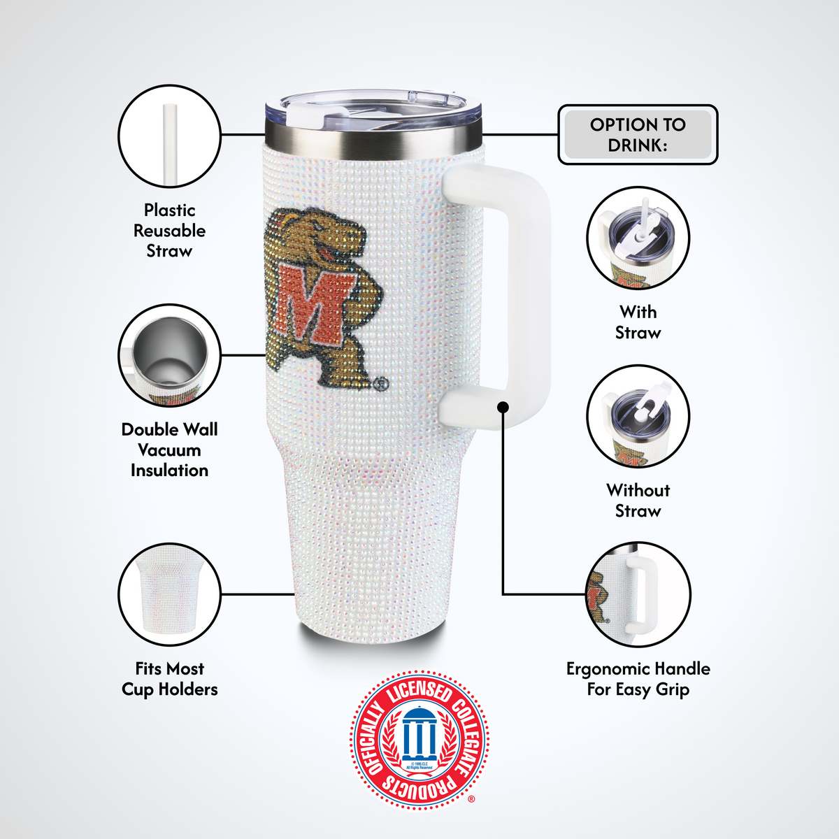 40oz Bling Colossal Tumbler | University of Maryland, College Park