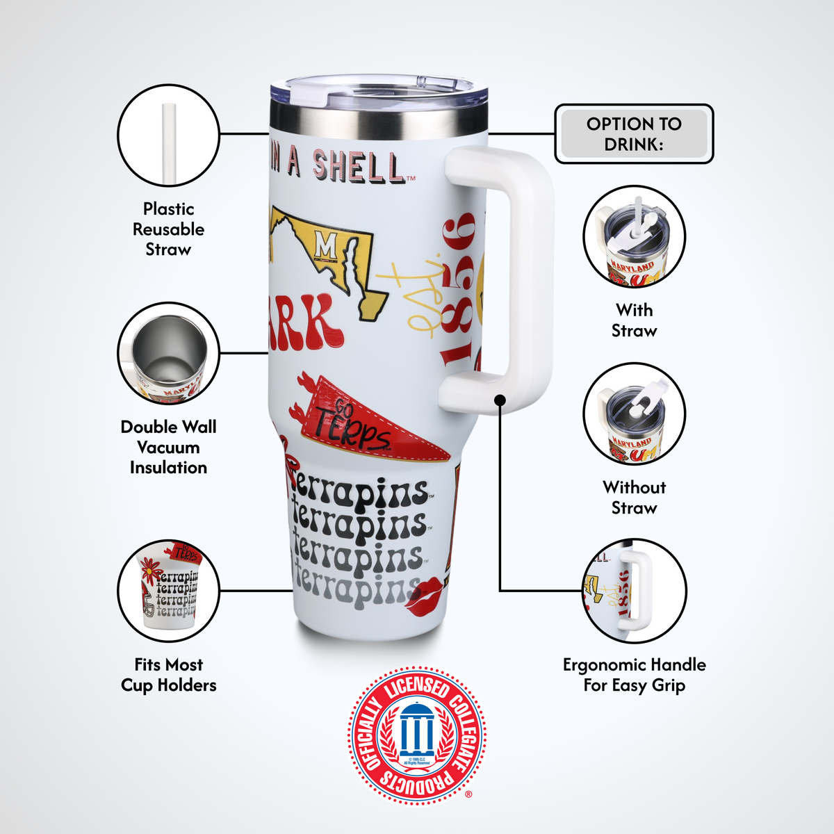 40oz Team Spirit Tumblers I |  University Of Maryland