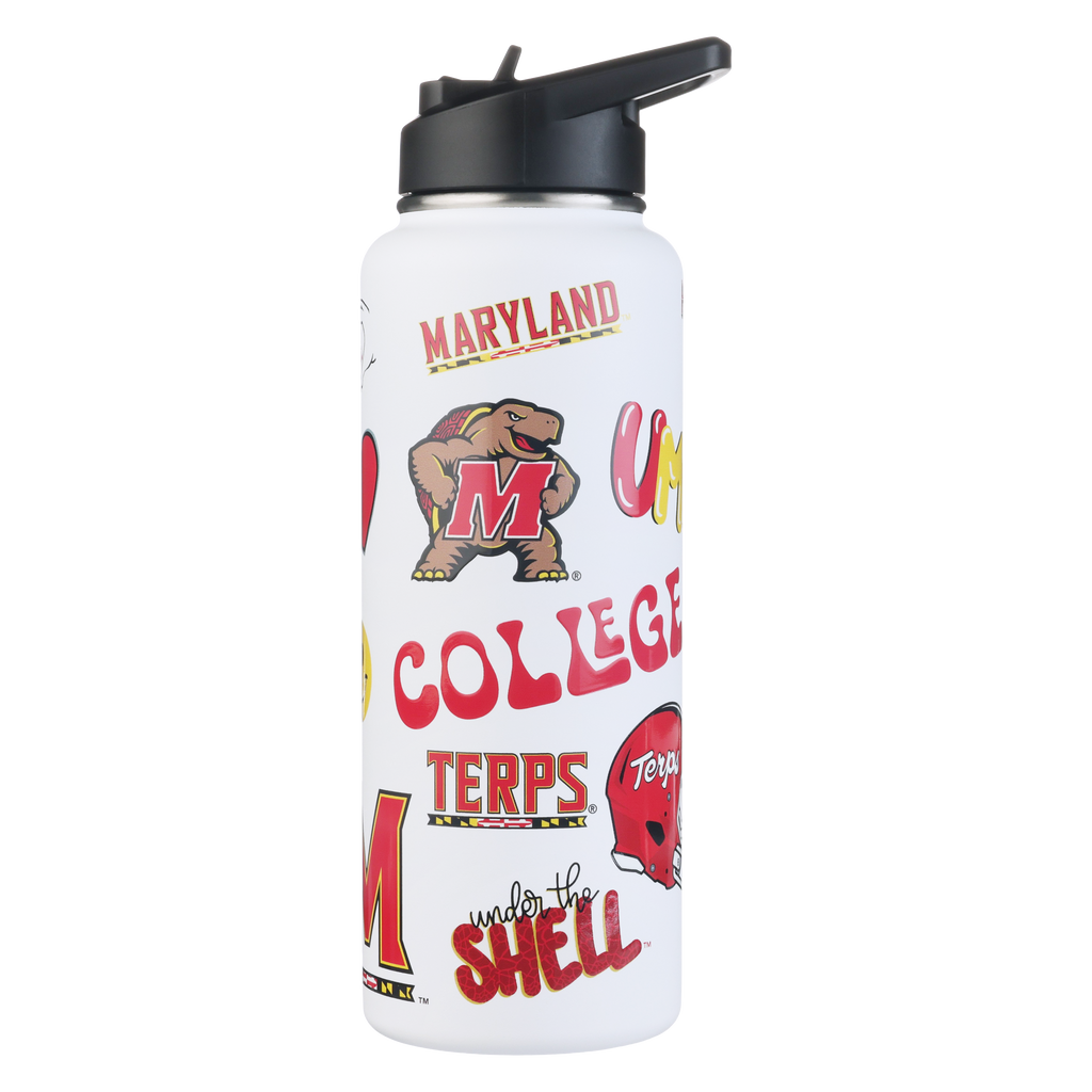 34oz Team Spirit Water Bottle I |  University Of Maryland, College Park
