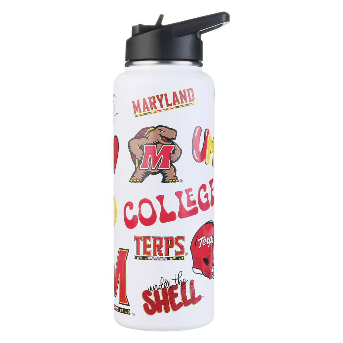 34oz Team Spirit Water Bottle I |  University Of Maryland, College Park