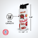 34oz Team Spirit Water Bottle I |  University Of Maryland, College Park