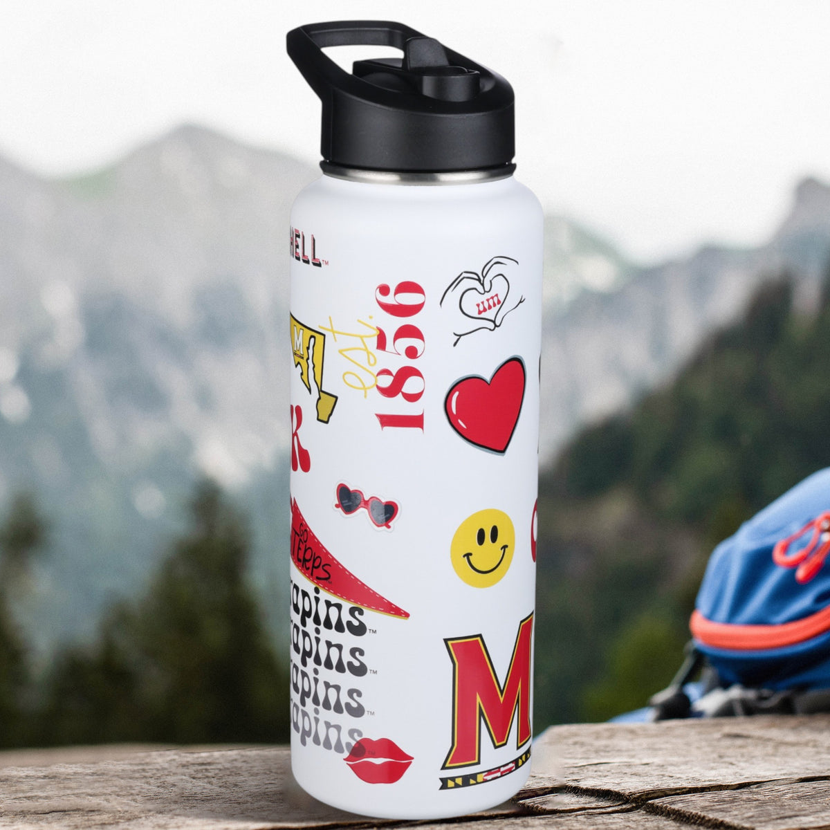 34oz Team Spirit Water Bottle I |  University Of Maryland, College Park