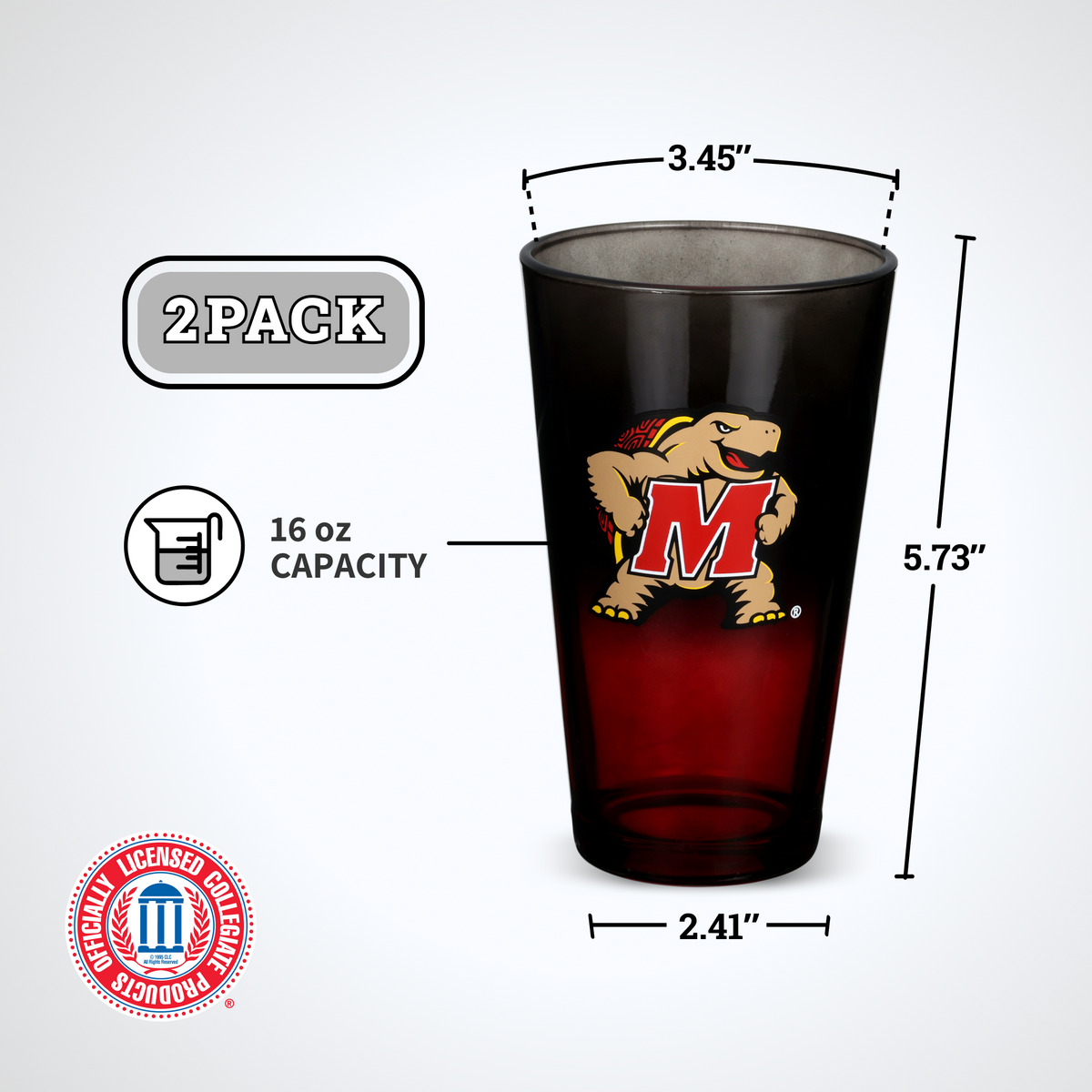 2-Pack Ombre Pint Glasses I |  University Of Maryland, College Park