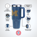 40oz TC Bling Game Tumbler w/ Vintage logo I |  University Of Michigan