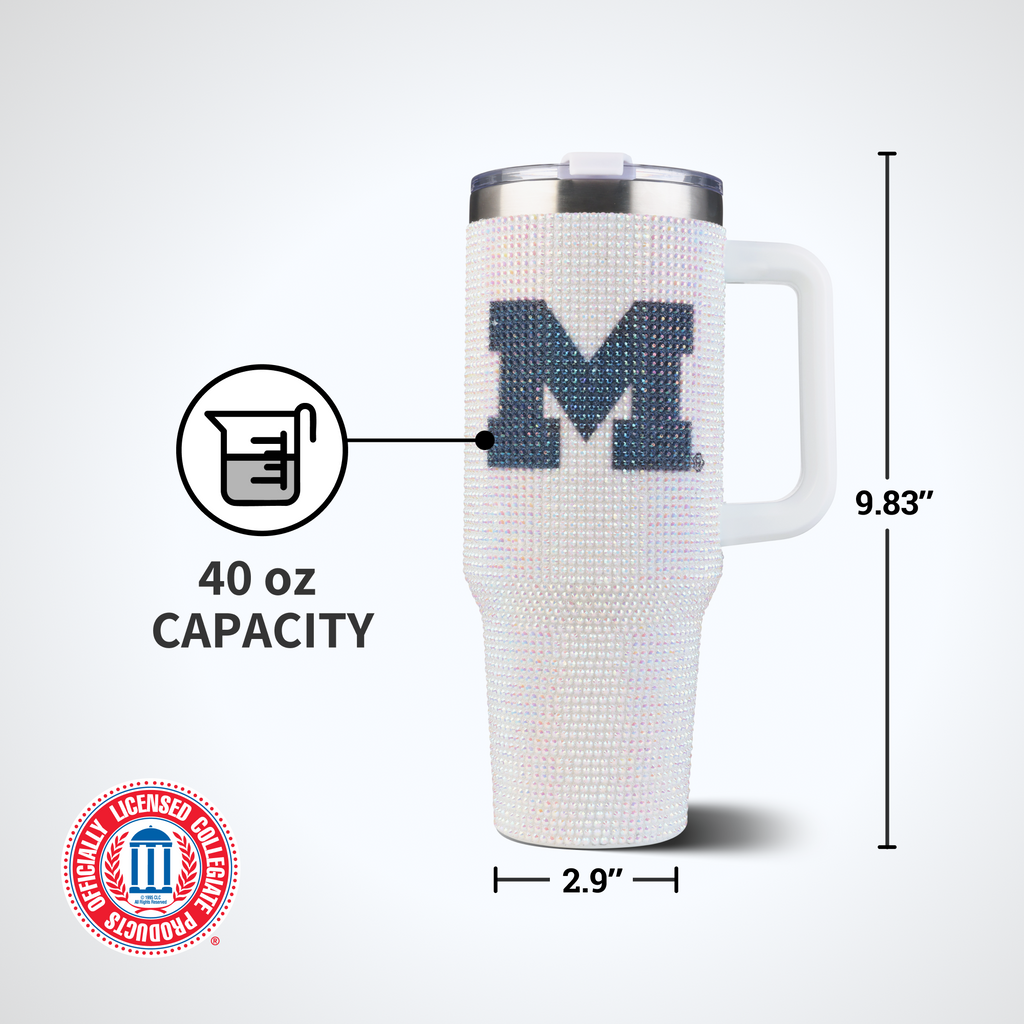 40oz Bling Colossal Tumbler | University of Michigan
