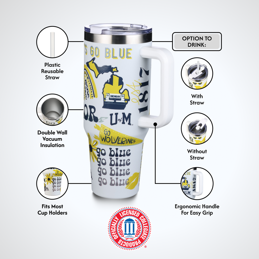 40oz Team Spirit Tumblers I |  University Of Michigan