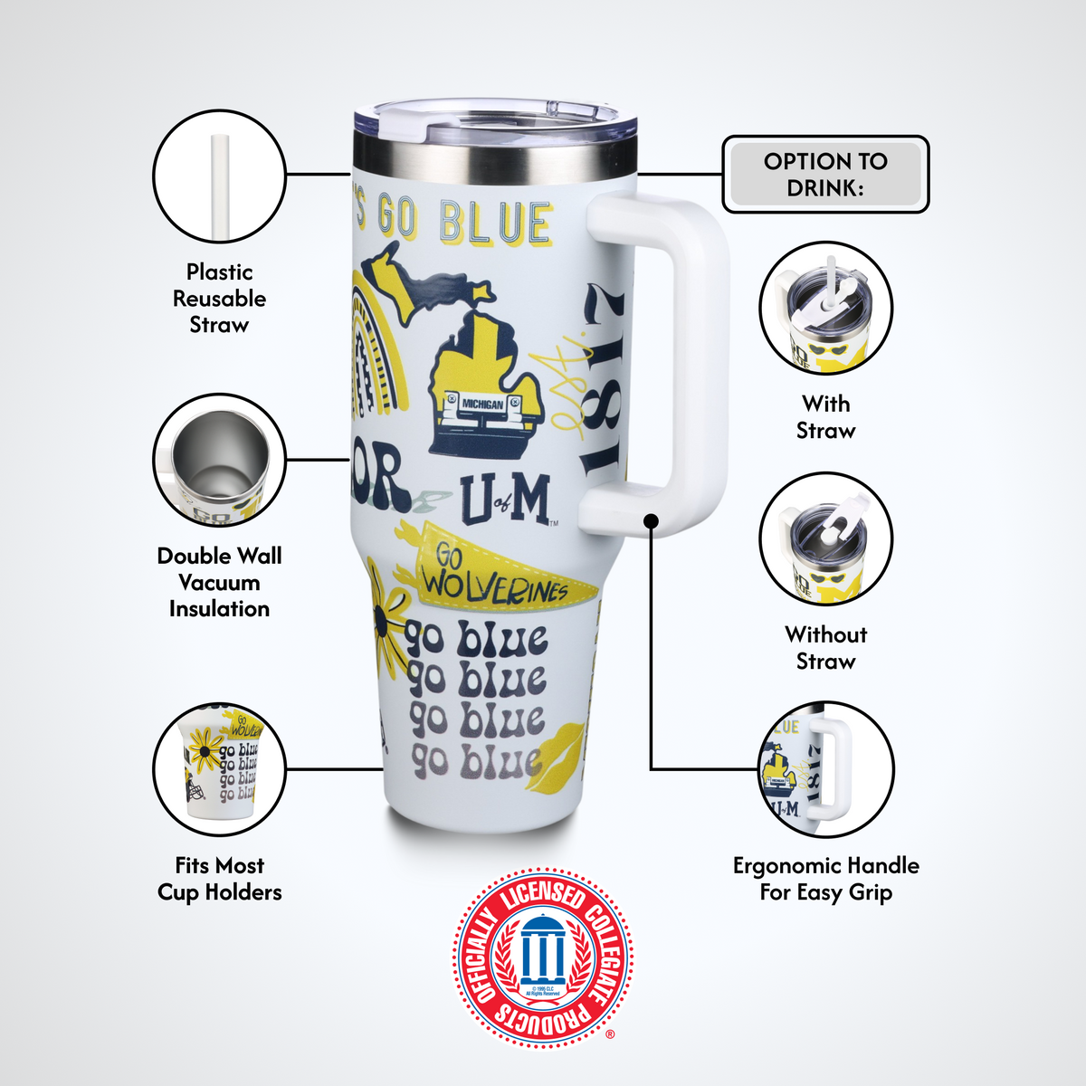 40oz Team Spirit Tumblers I |  University Of Michigan