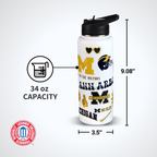 34oz Team Spirit Water Bottle I |  University Of Michigan