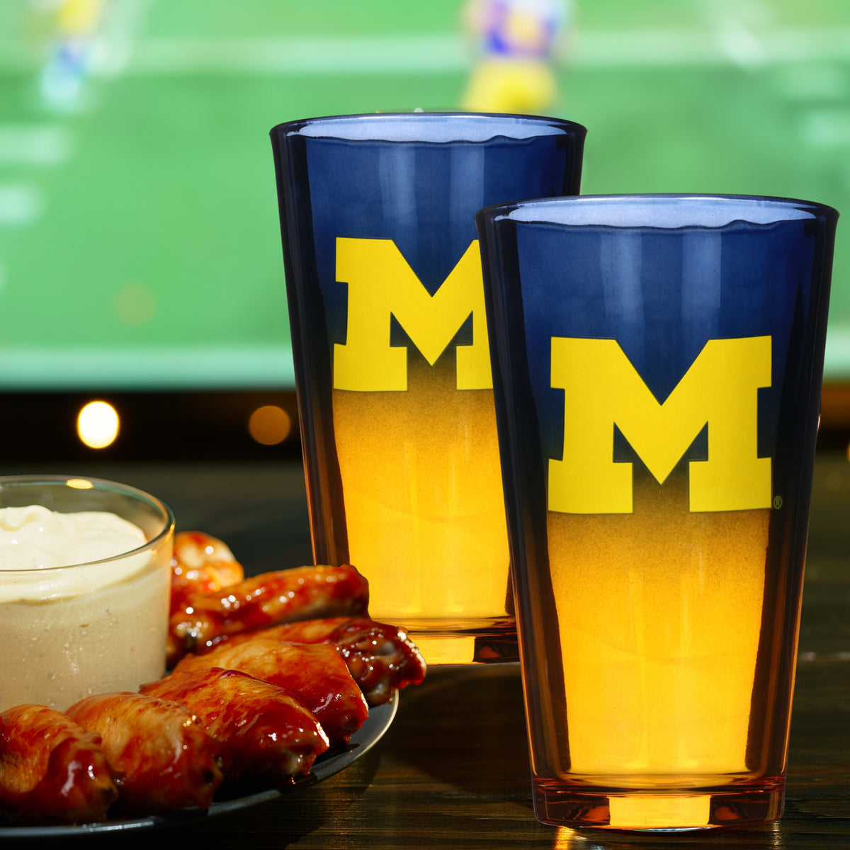 2-Pack Ombre Pint Glasses I |  University Of Michigan