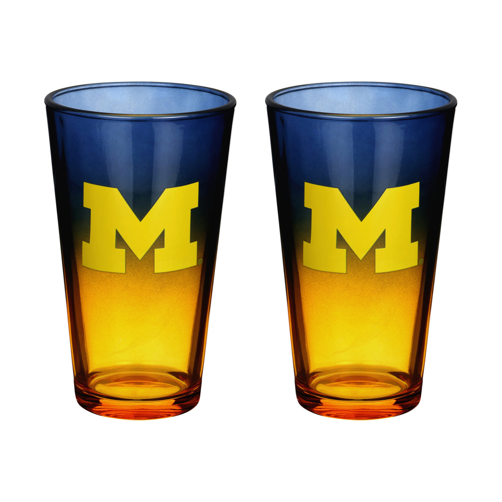 2-Pack Ombre Pint Glasses I |  University Of Michigan