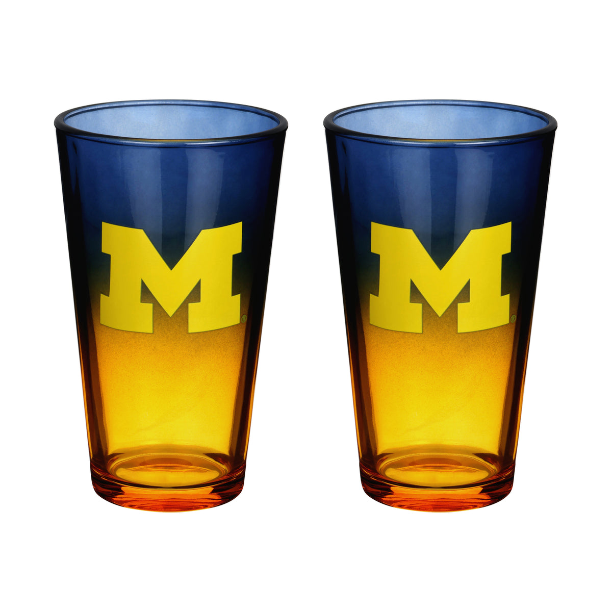 2-Pack Ombre Pint Glasses I |  University Of Michigan