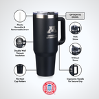 40oz Black Tumbler Lazer Engraved I |  University Of Minnesota