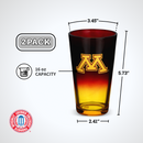 2-Pack Ombre Pint Glasses I |  University Of Minnesota