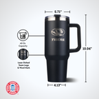 40oz Black Tumbler Lazer Engraved I |  University Of Missouri