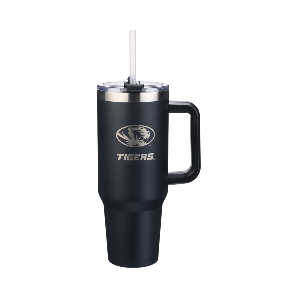 40oz Black Tumbler Lazer Engraved I |  University Of Missouri