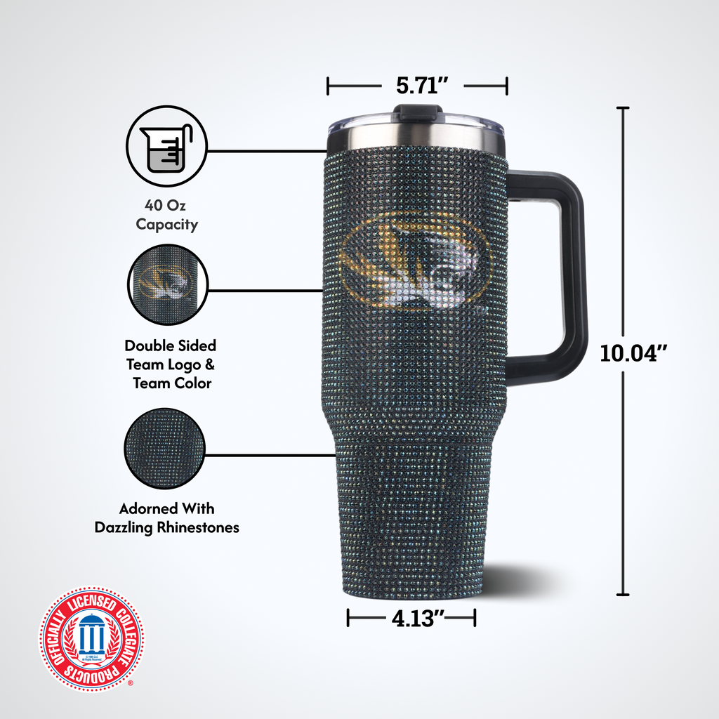 40oz TC Bling Game Tumbler w/ Vintage logo I |  University Of Missouri