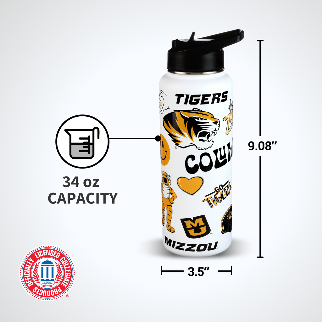 34oz Team Spirit Water Bottle I |  University Of Missouri