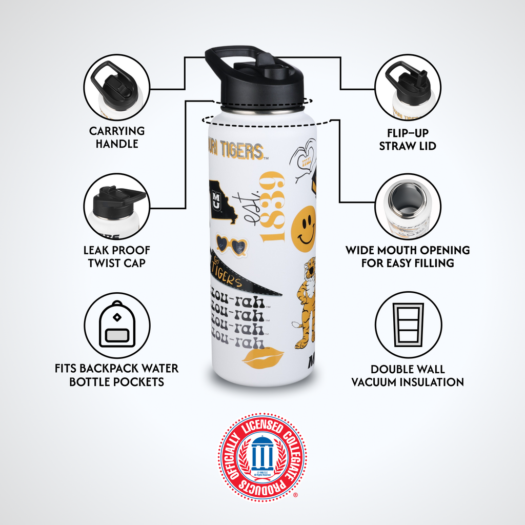 34oz Team Spirit Water Bottle I |  University Of Missouri