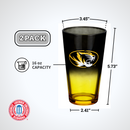 2-Pack Ombre Pint Glasses I |  University Of Missouri