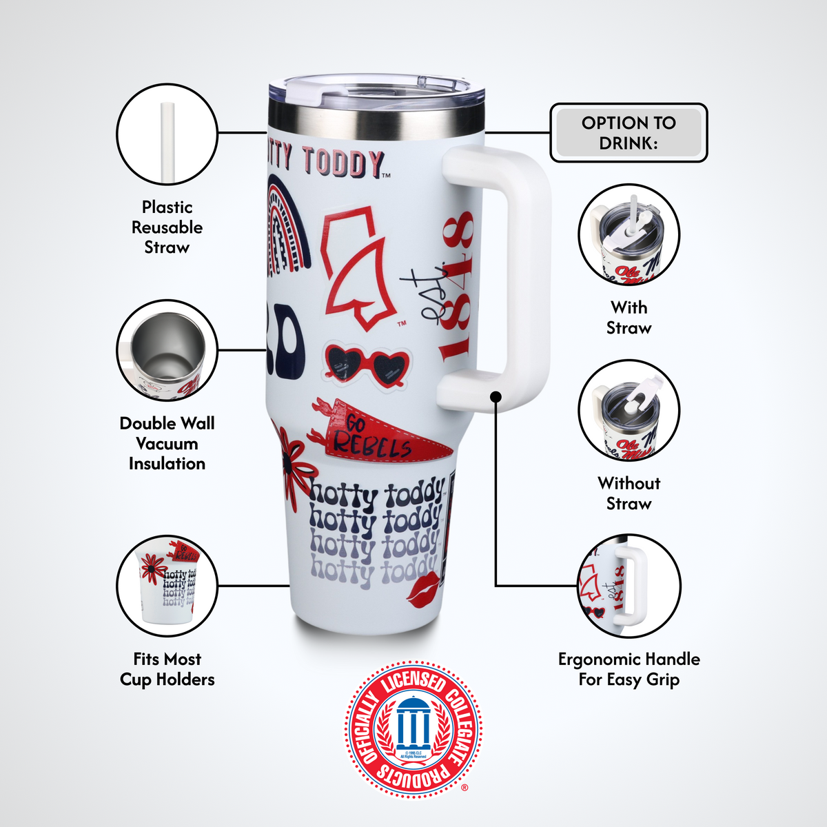 40oz Team Spirit Tumblers I |  University Of Mississippi
