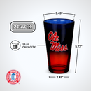 2-Pack Ombre Pint Glasses I |  University Of Mississippi
