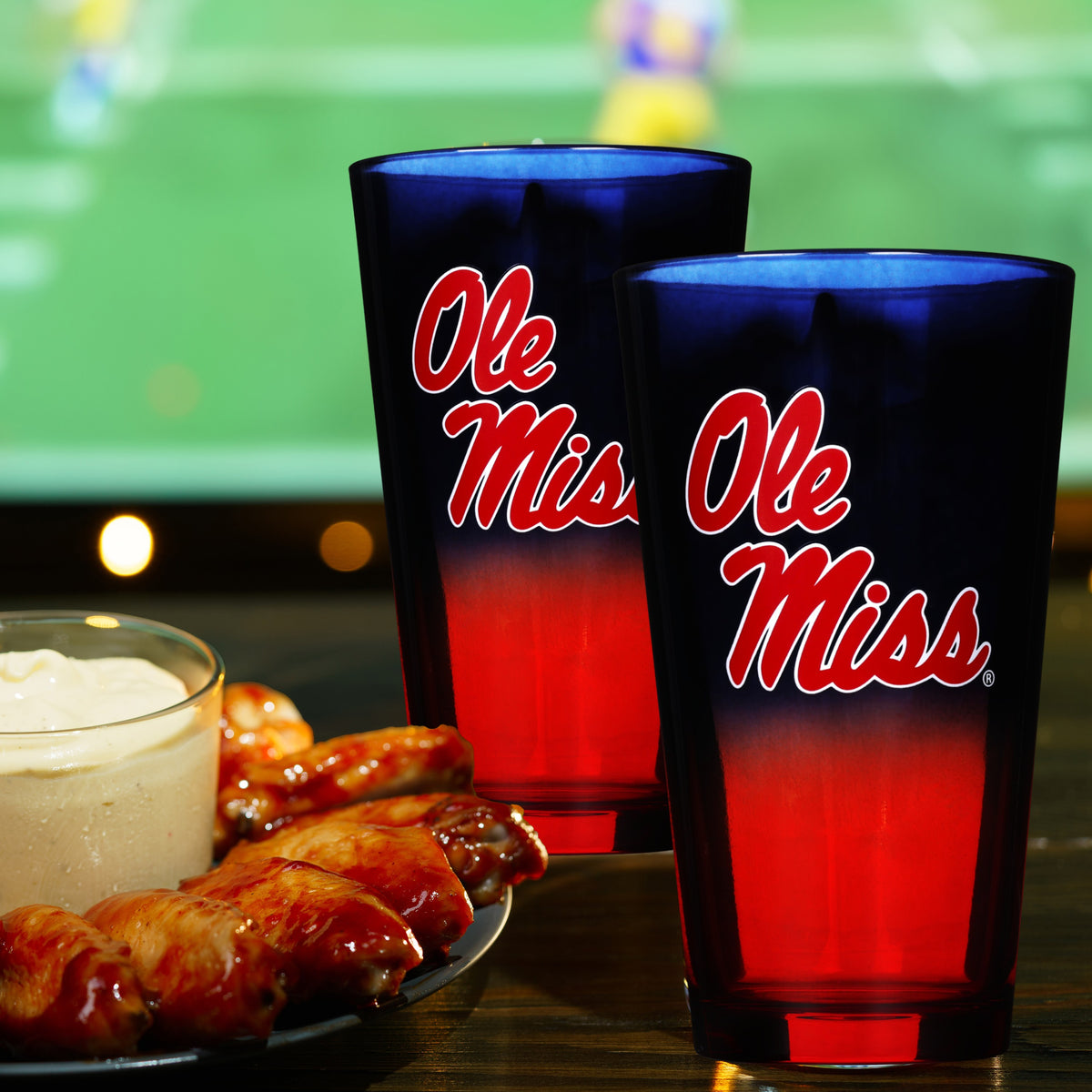 2-Pack Ombre Pint Glasses I |  University Of Mississippi