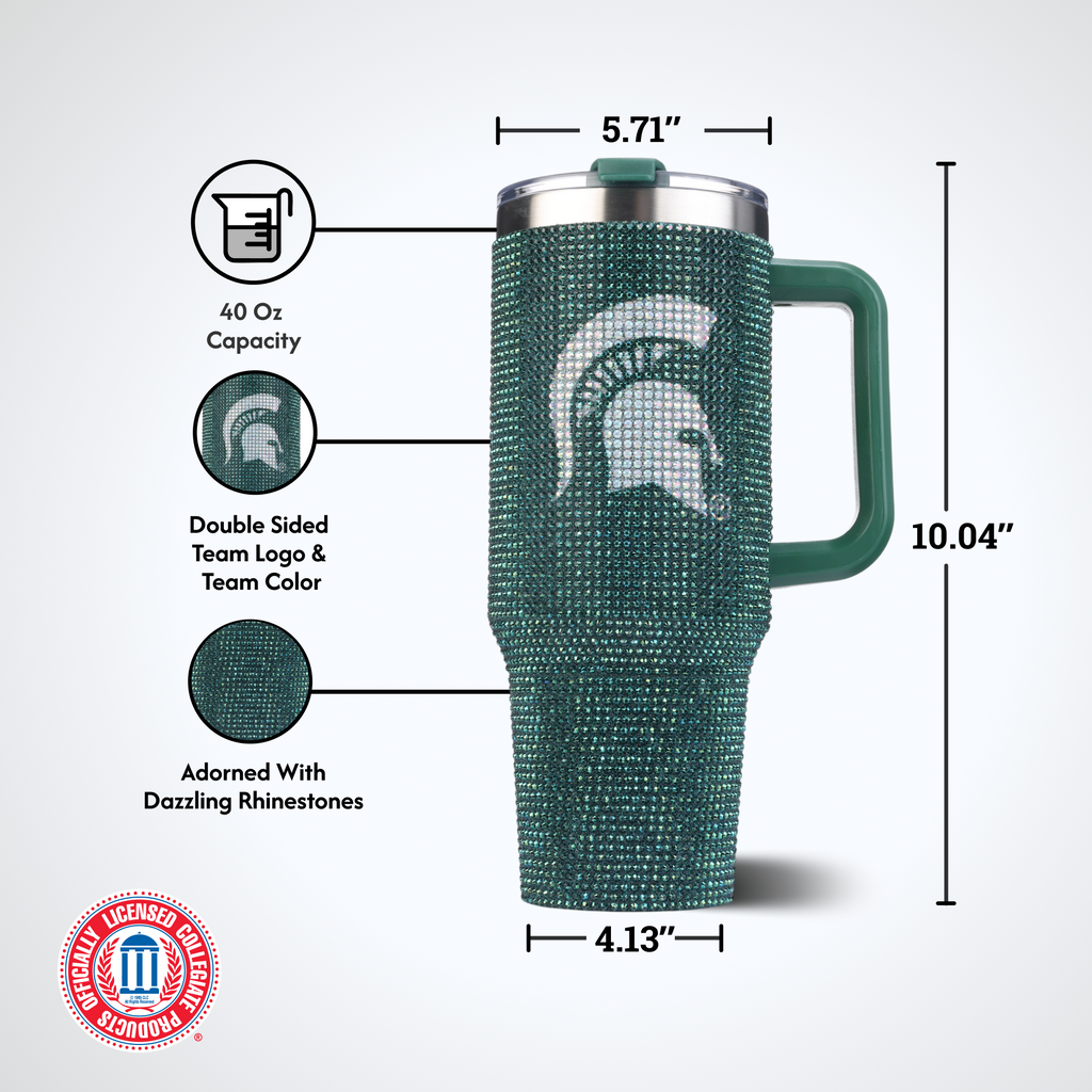 40oz TC Bling Game Tumbler w/ Vintage logo I |  Michigan State University