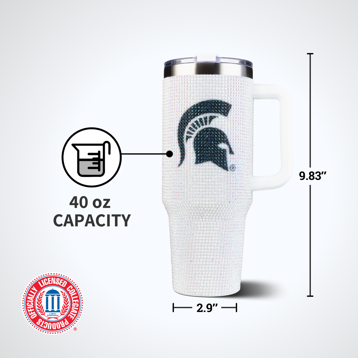 40oz Bling Colossal Tumbler | Michigan State University