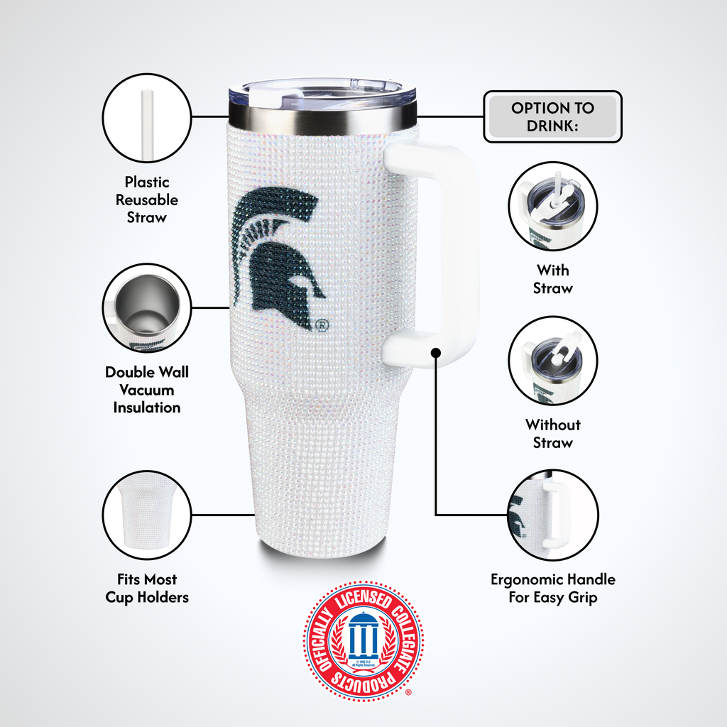 40oz Bling Colossal Tumbler | Michigan State University